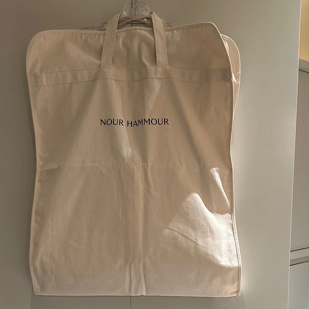 Nour Hammour Tan Garment Bag